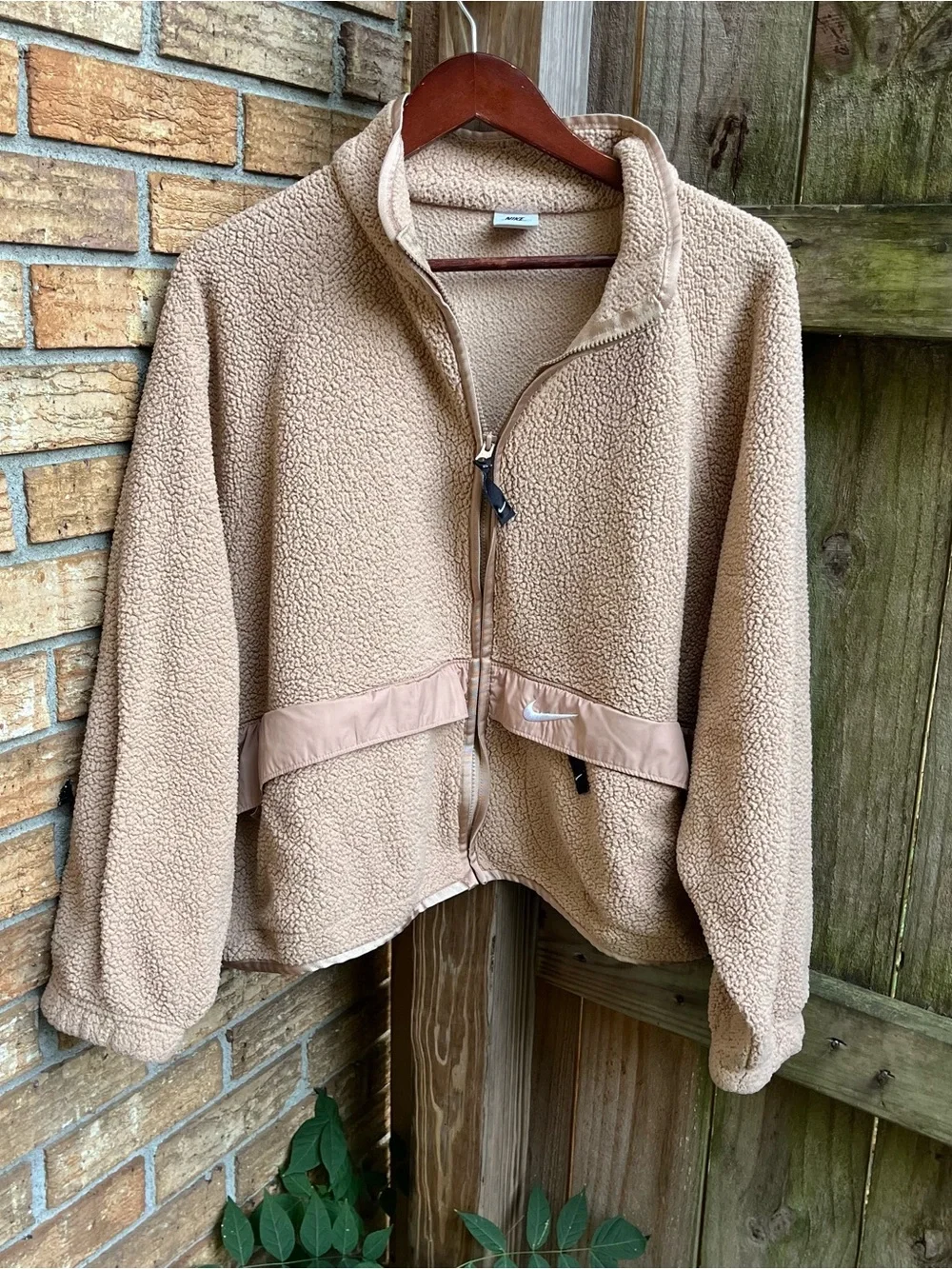 Nike Tan Sherpa Fleece Jacket